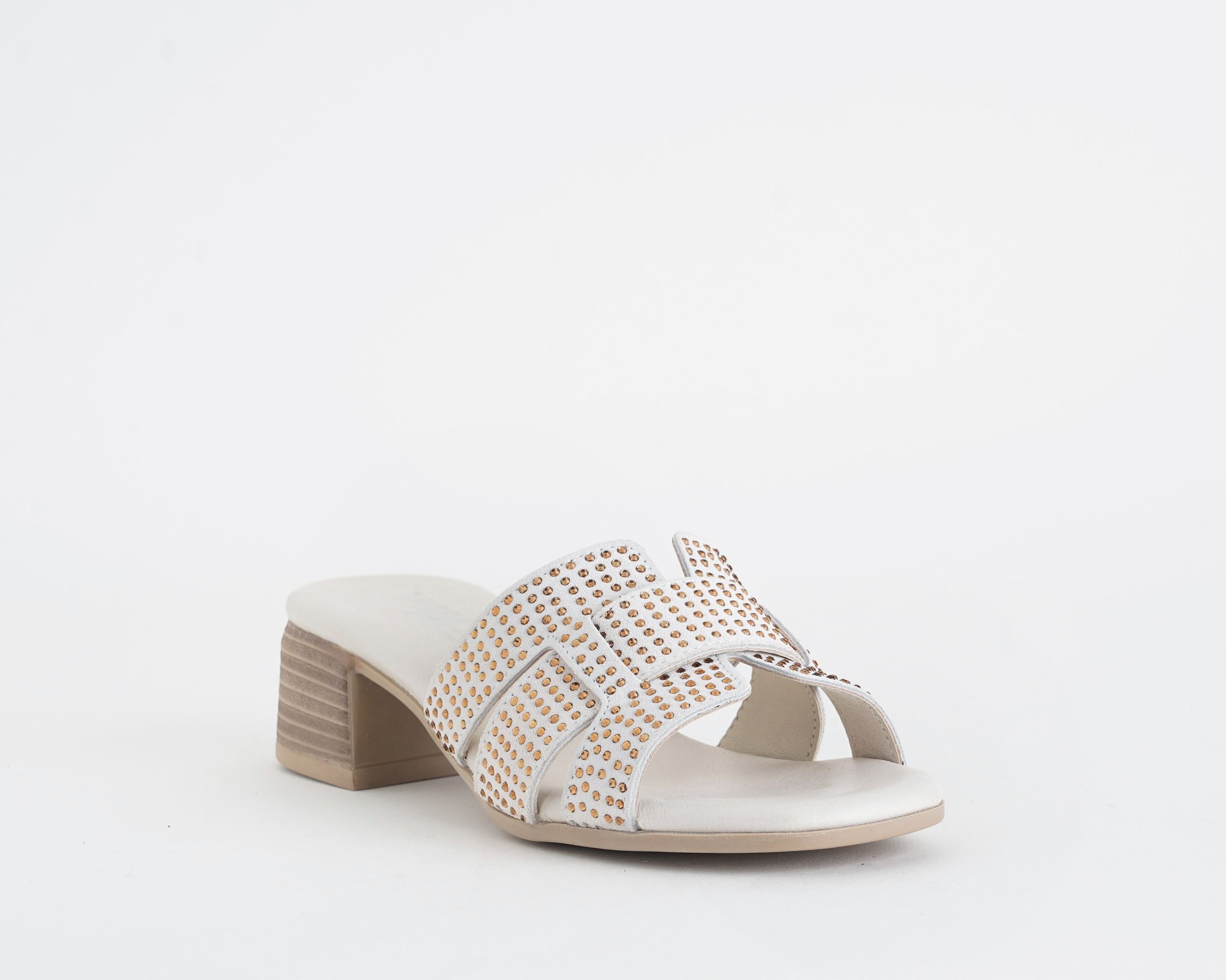 Sandali donna MELLUSO K56075Q Bianco in suede con strass