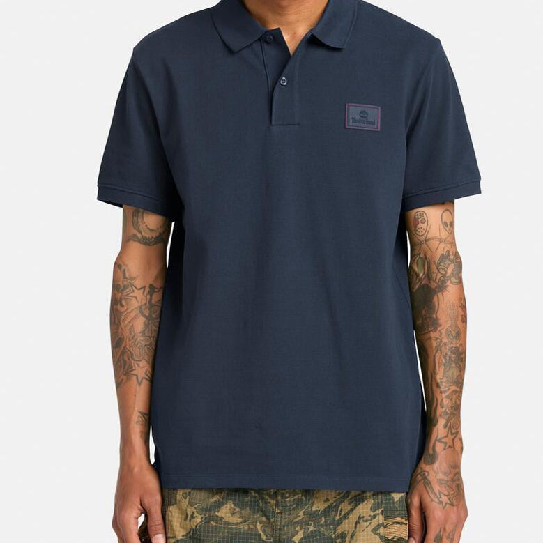 Polo Timberland Silicon Badge TB0A6HTY4331 Dark Sapphire Uomo