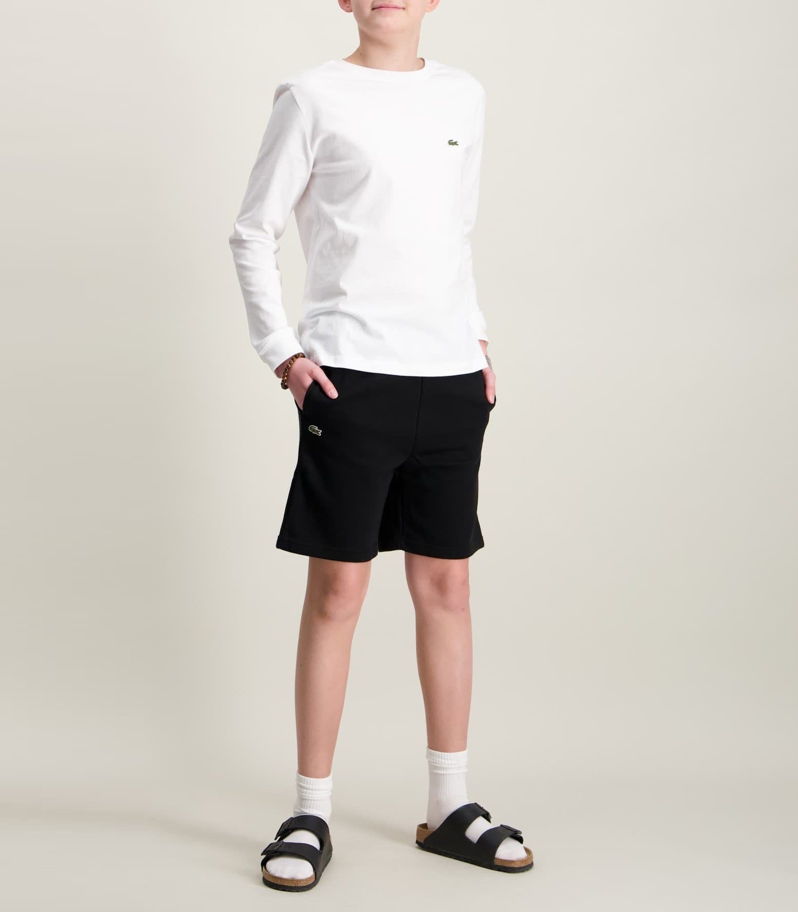 Shorts Lacoste LCB Core French Terry 947447-k96 Nero Unisex bambino