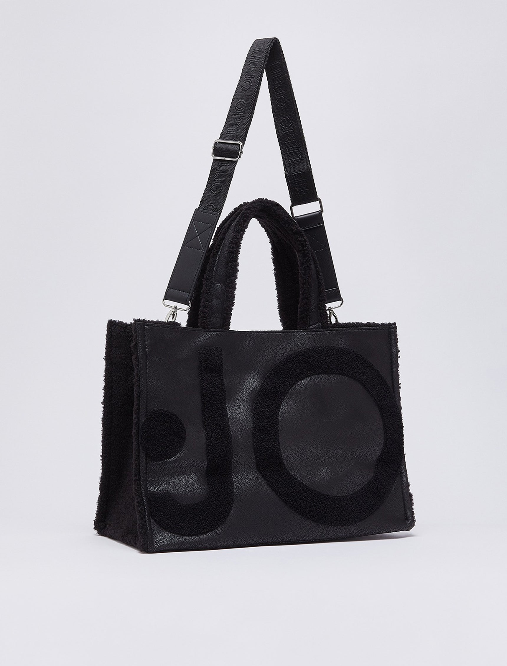 Tote Bag L con logo Liu Jo 2F6037 E0021 Nero