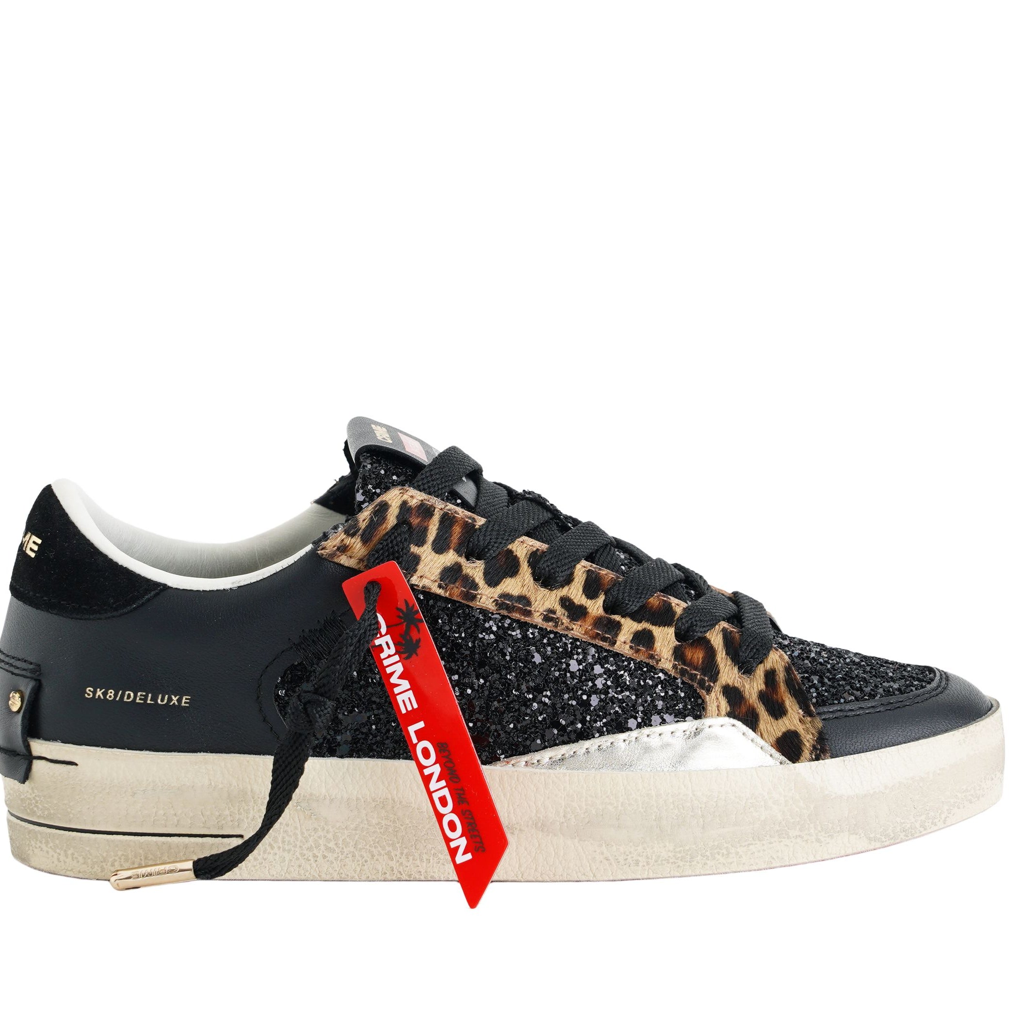 Sneakers CRIME LONDON SK8 DELUXE BLACK CHEETAH 25114AA8 Donna