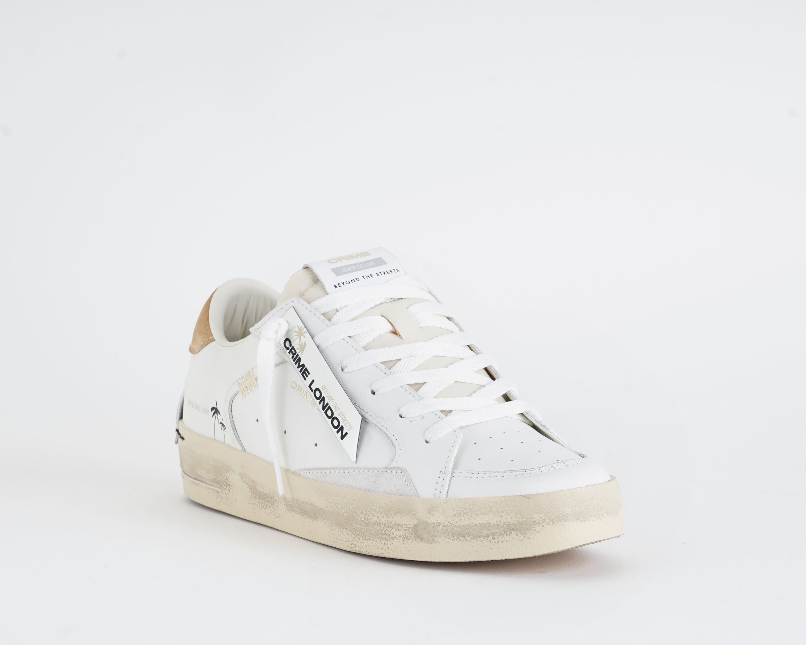 Sneakers Crime London Sk8 Deluxe Light Ivory uomo – dettaglio