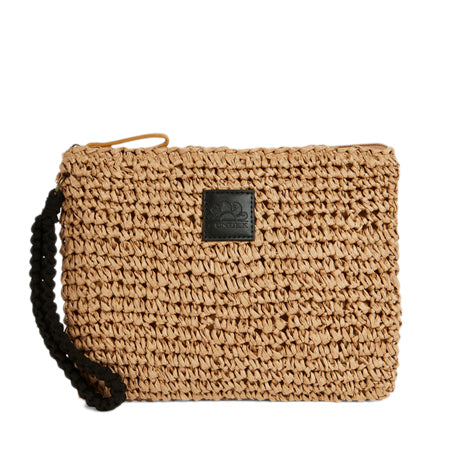 Mini Borsa in paper straw Sundek AW740ABPA100 Tan