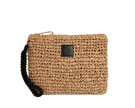 Mini Borsa in paper straw Sundek AW740ABPA100 Tan