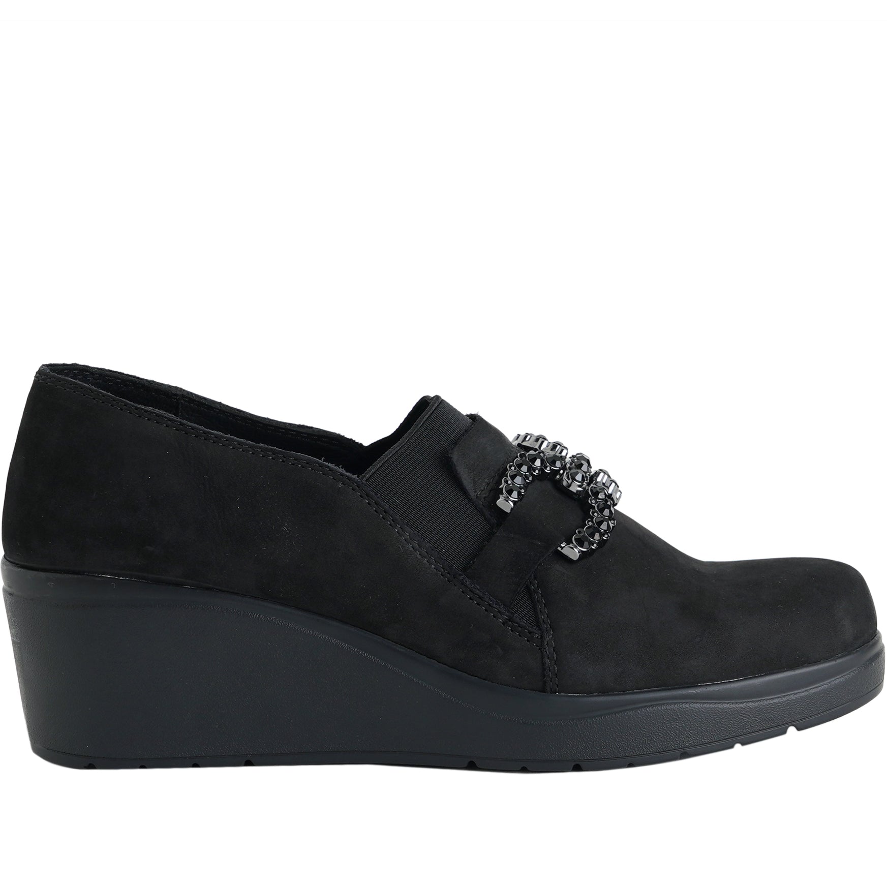 Mocassino in camoscio MELLUSO K53018 Nero Donna