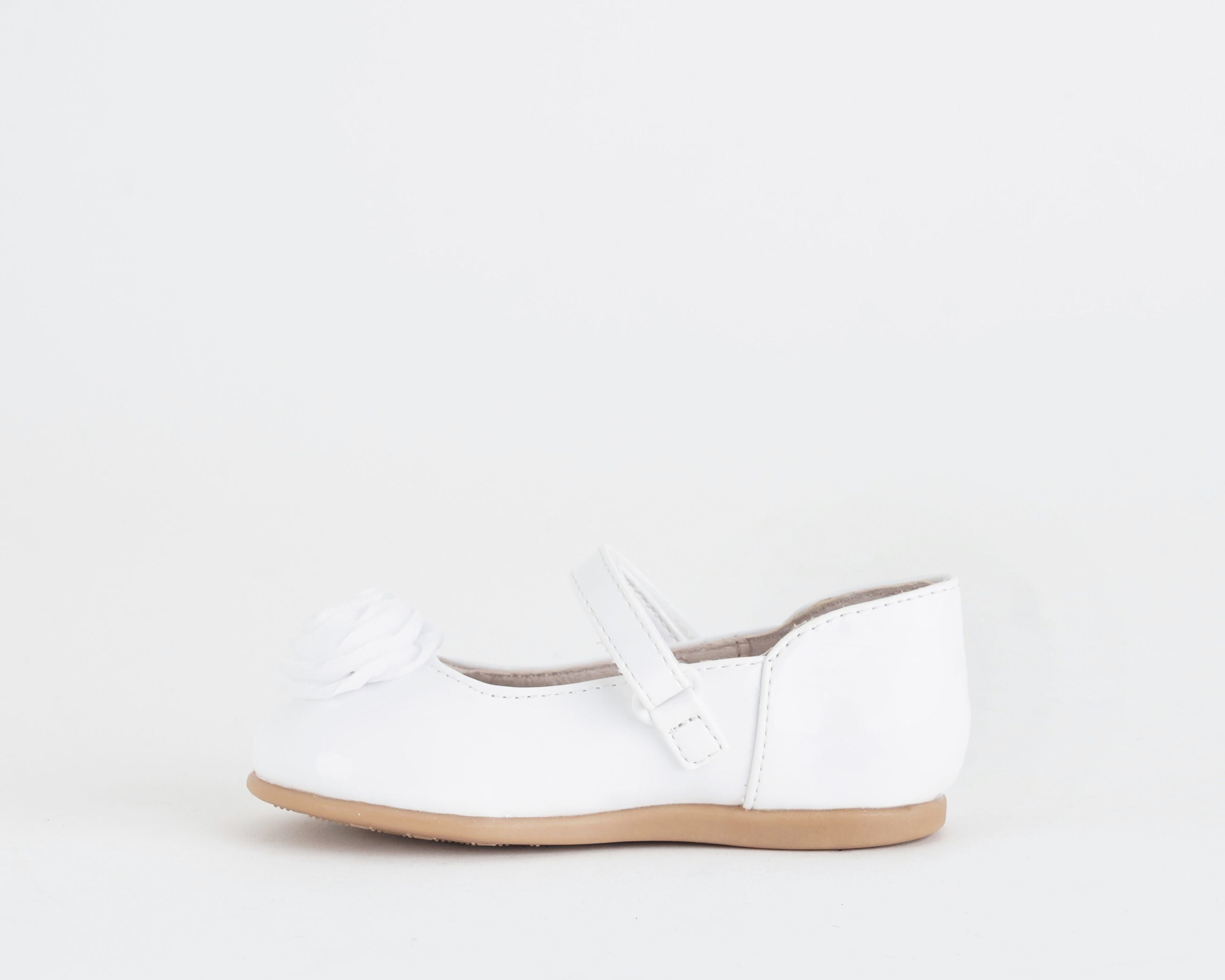 Ballerina in vernice bianca con fiore Mayoral 41731 bambina