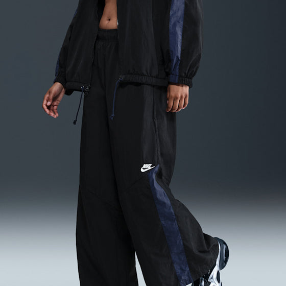 Pantaloni larghi in tessuto NIKE IH8508-010 Nero/Blu Donna