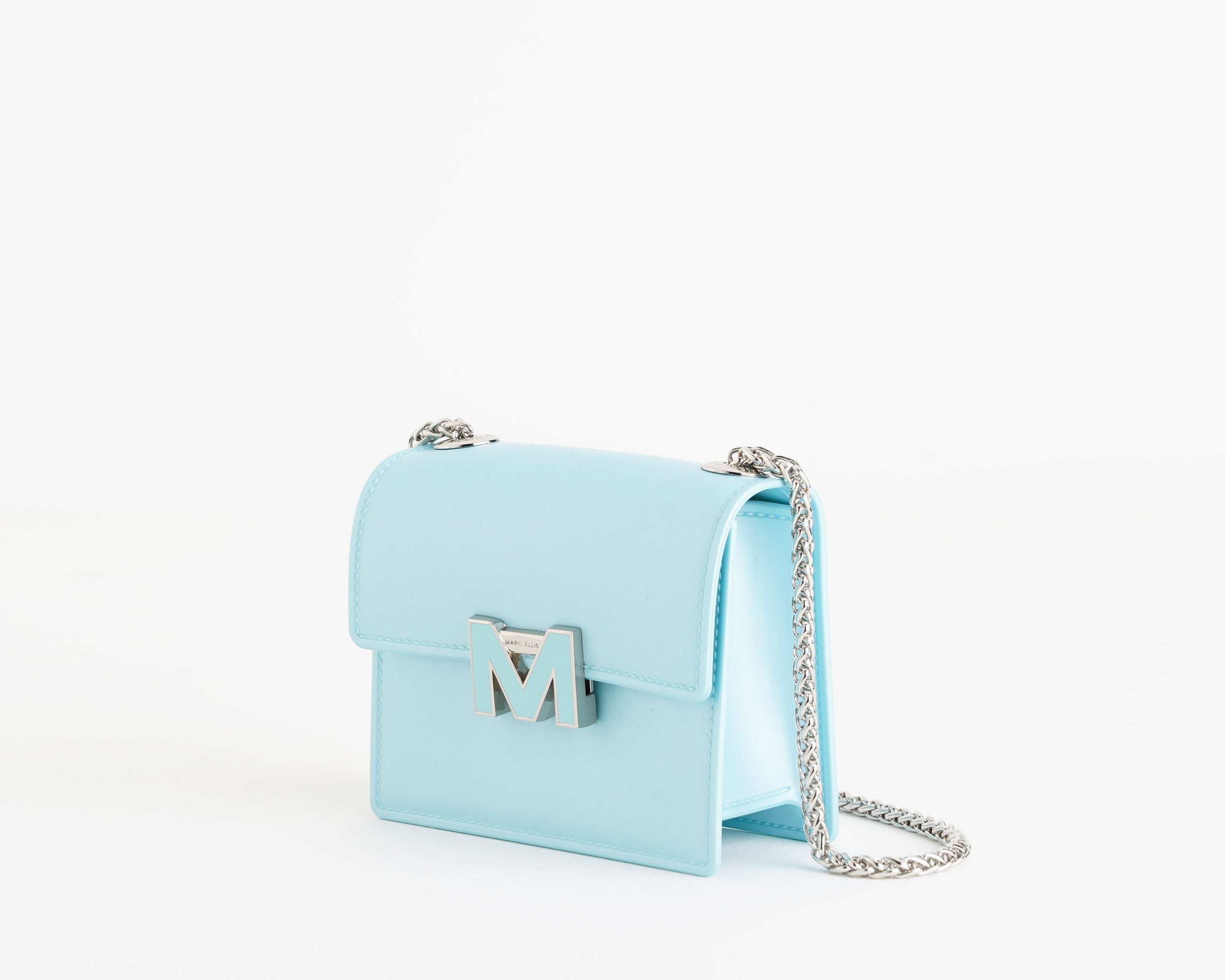 Borsa a spalla Marc Ellis Supermee S Donna Angel Blue Silver – Vista laterale