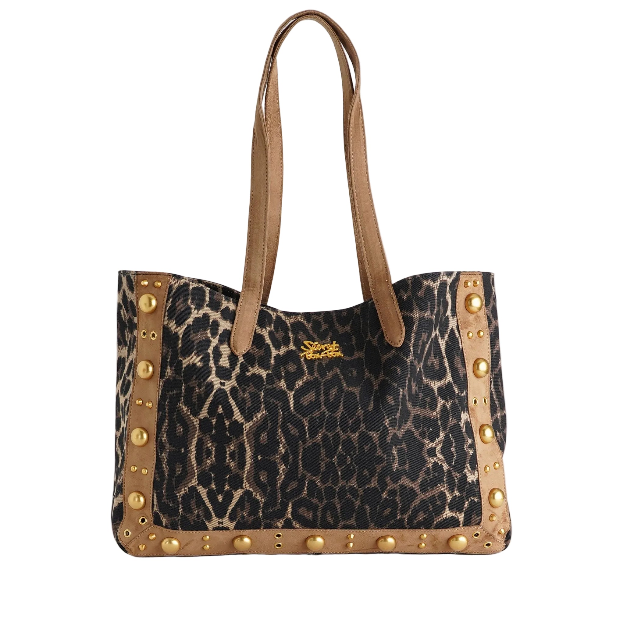 Borsa a spalla SECRET PON-PON TATIANA Leopard Tan