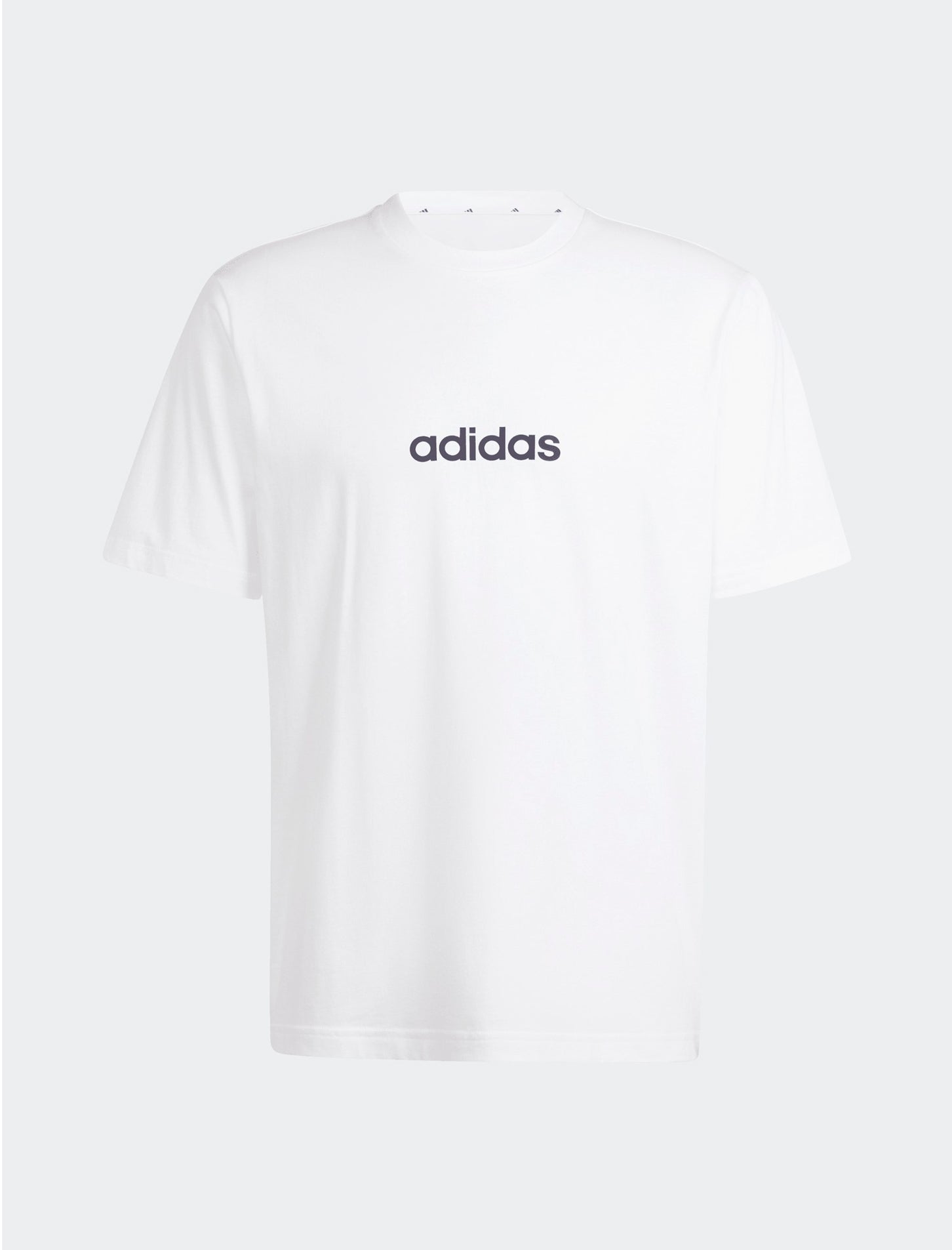 T-shirt Adidas Essentials Linear JE9000 bianca uomo foto catalogo