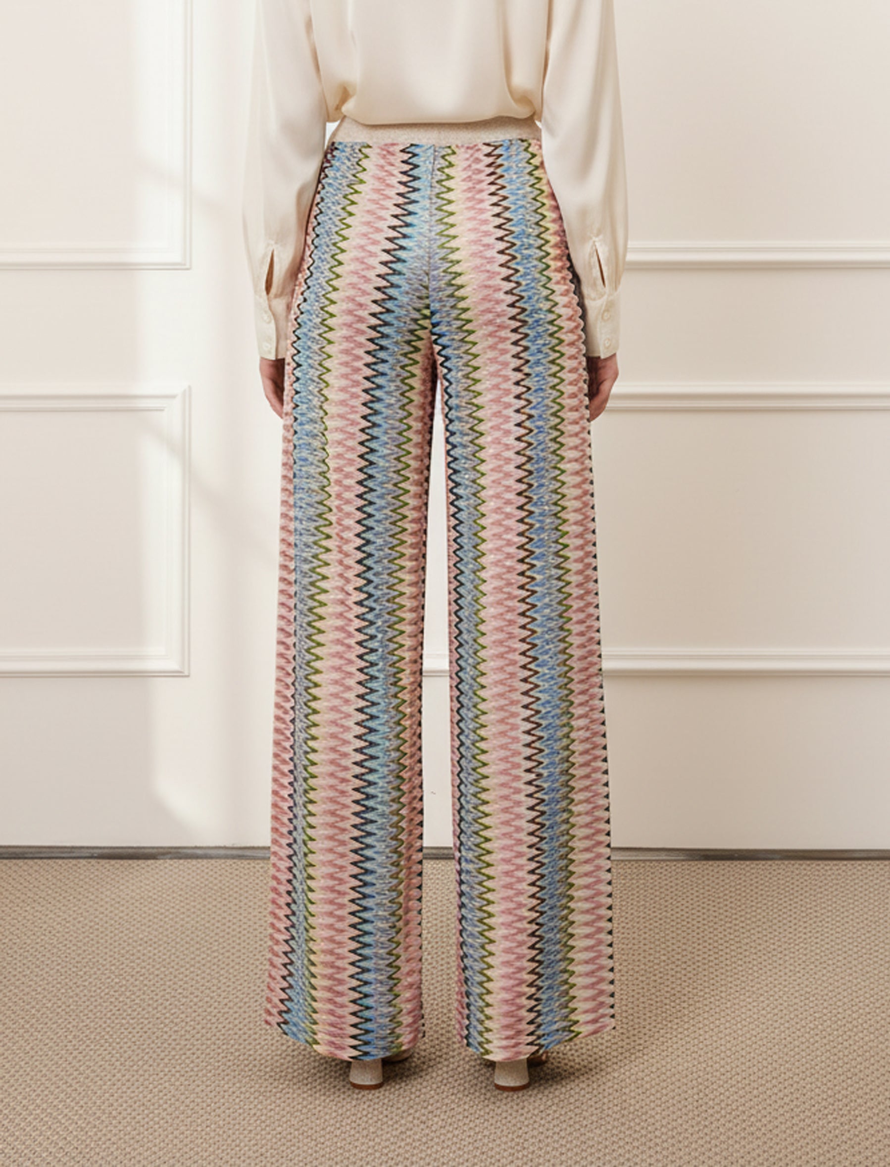Pantaloni a zig-zag Aggel SS64120KF Multicolore