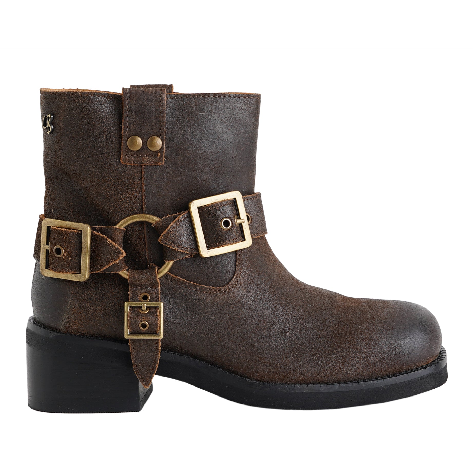 Stivaletti biker CORAL BLU CB.G325.51 Testa di moro Donna