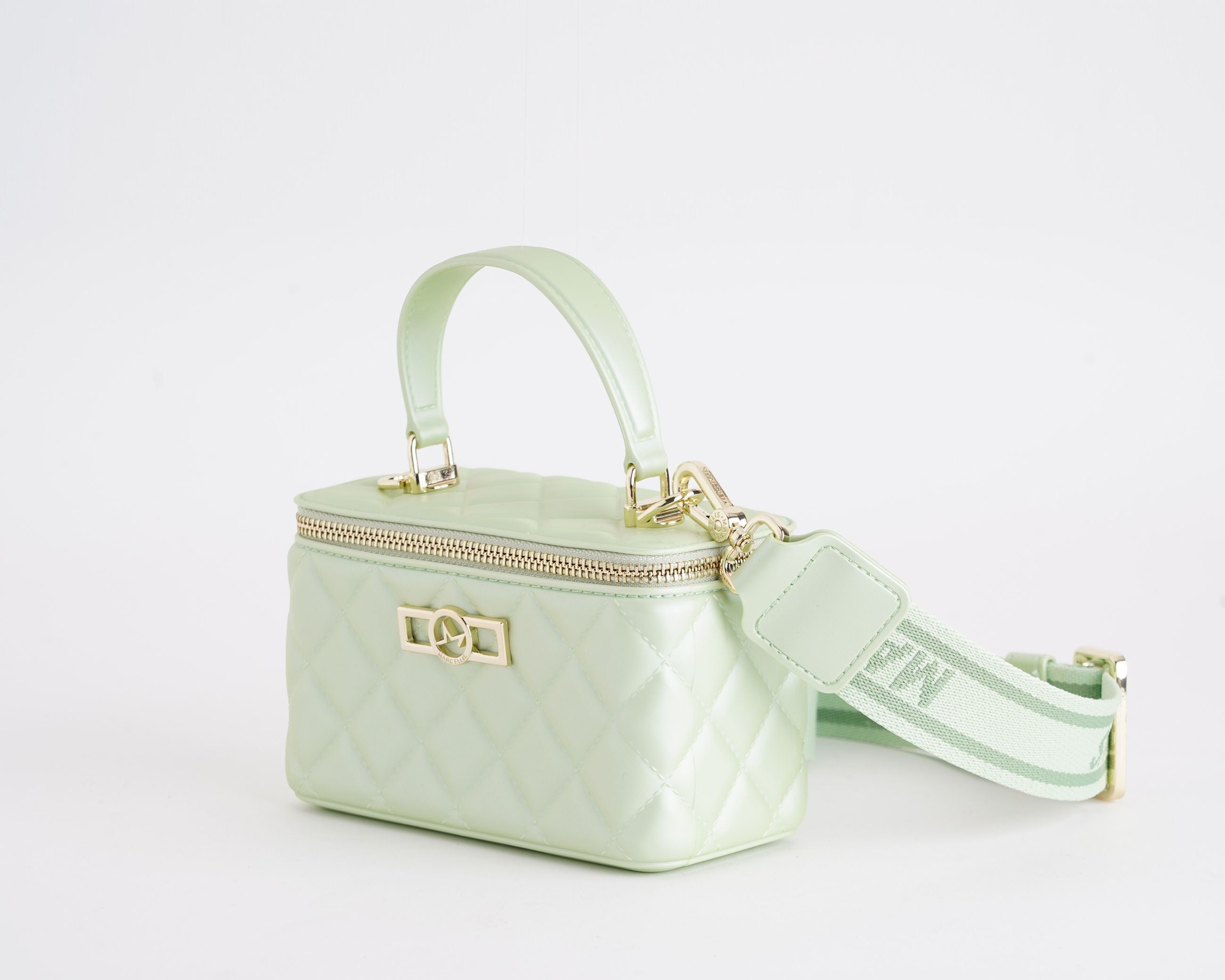 Borsa a mano Marc Ellis Flat Sunkiss Donna Soft Green Light Gold – Vista laterale