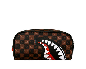 Astuccio Sprayground Sharks In Paris Brown Check Pouch 910B9303NSZ