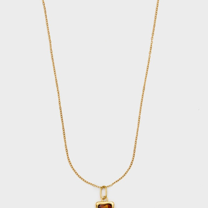 Collana con pietra Nalì EMCL1341 Arancio/Oro Donna