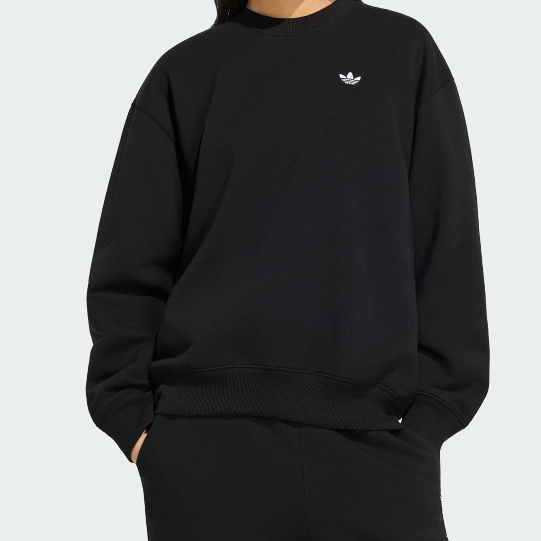 Felpa Adidas Essentials Crew Long Fleece OS KT2275 Black