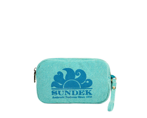 Pochette Sundek effetto stone washed AW910ABCA600 Blue Java