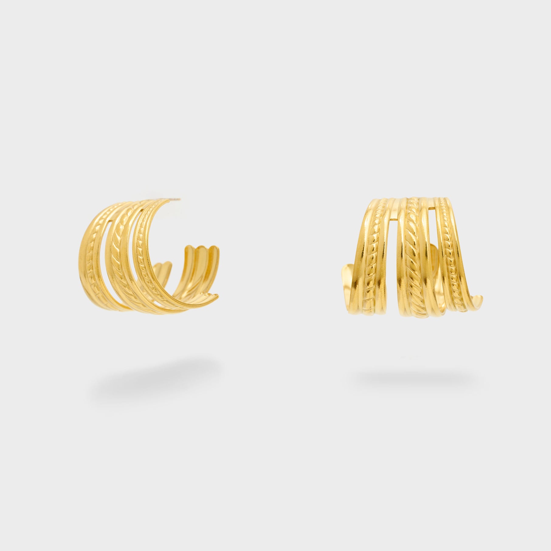 Orecchini A Lobo Tre Elementi Nali' YAOR0020 Oro Donna