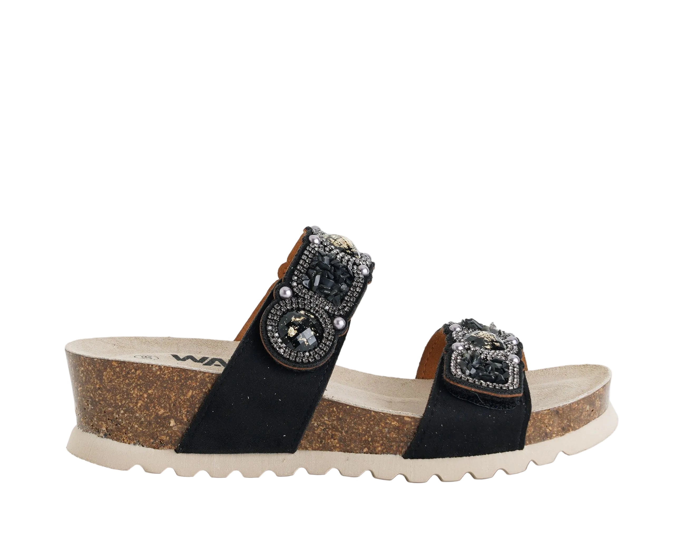 Sandalo con zeppa Melluso 018182 Nero Donna