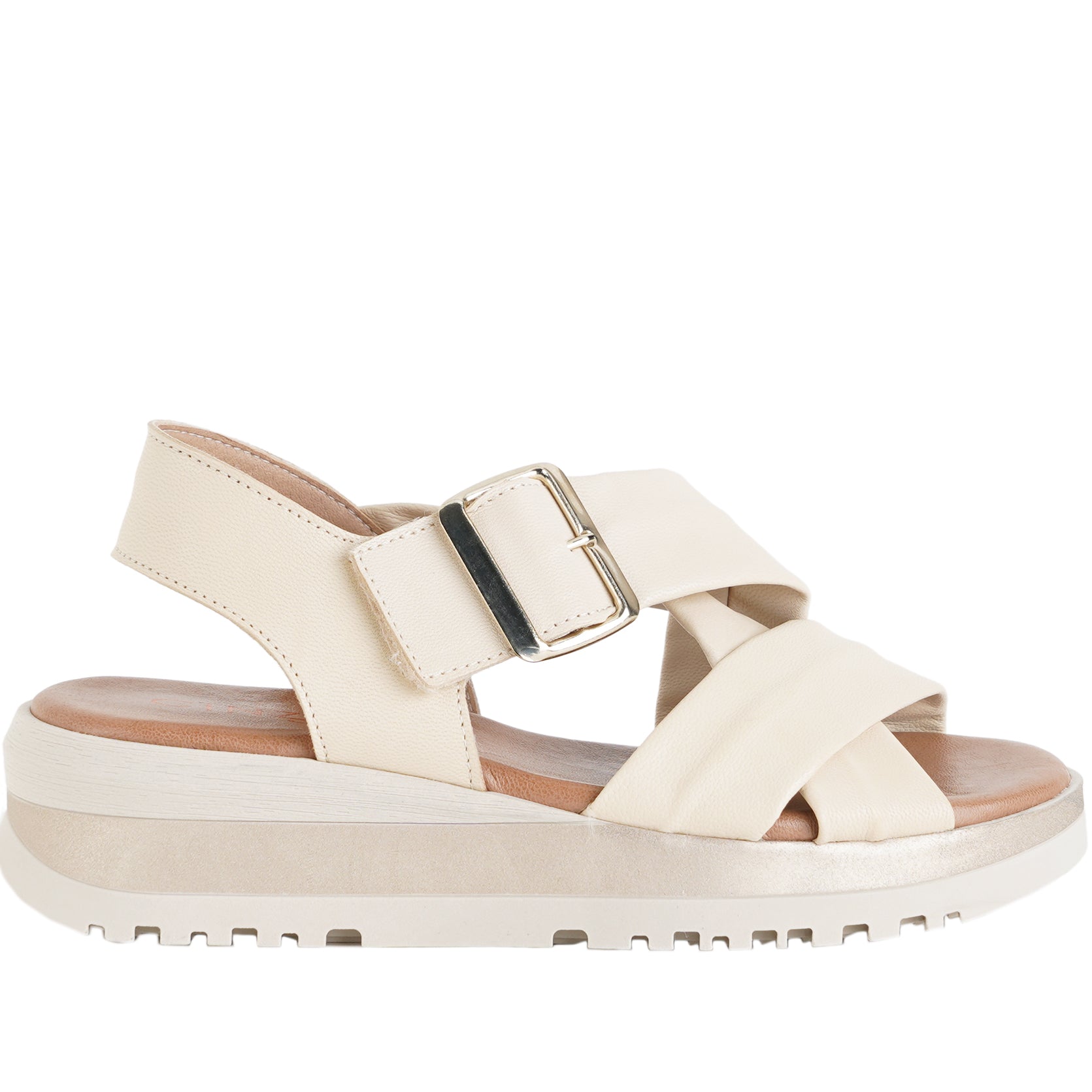 Sandalo con zeppa Donna