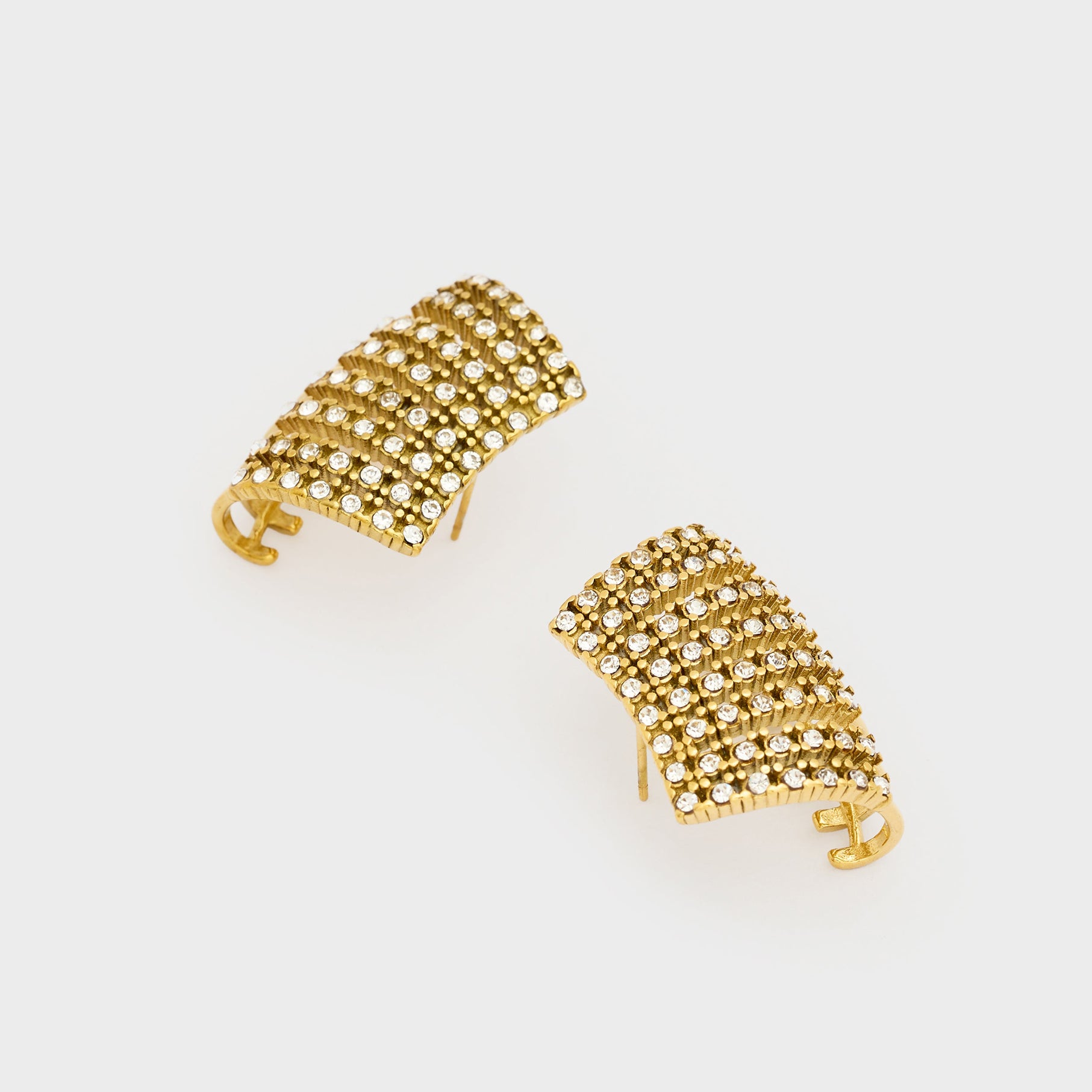 Orecchini Over Con Pietre Nali' PWOR0022 Oro Donna
