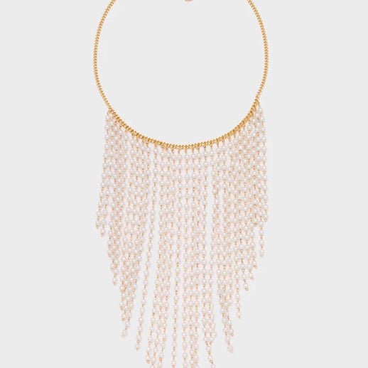 Collana girocollo Nalì con frange di perle EMCL1158 Oro