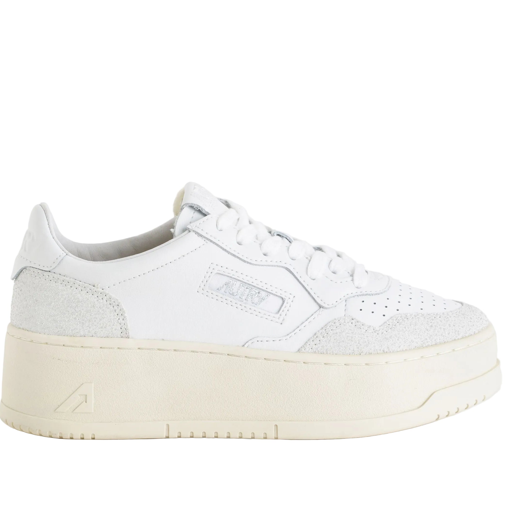 Sneakers in pelle Autry Platform Low PTLW PK01 Bianco Donna