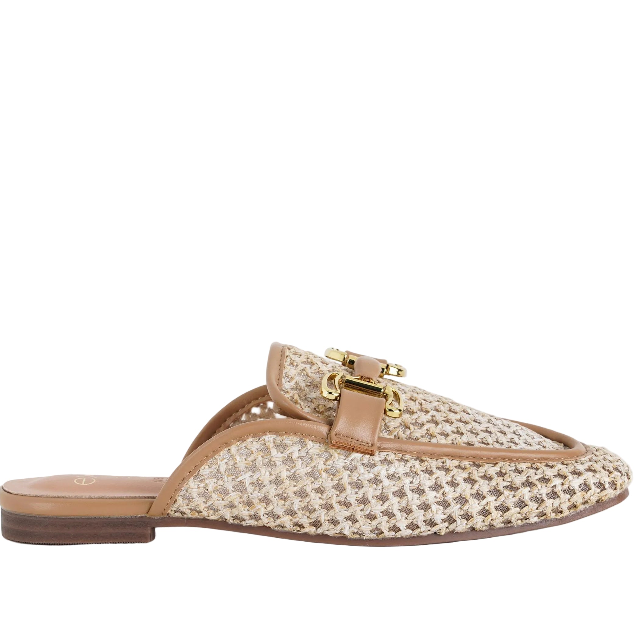 Sabot donna EXE EX2392-1AM beige in similpelle e raffia, suola sintetica