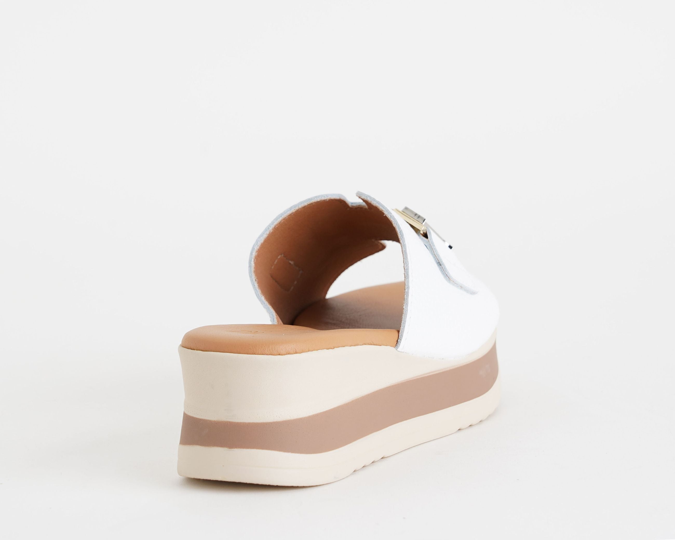 `Sandali slip-on con zeppa Oh My Sandals 5980 Blanco Donna`