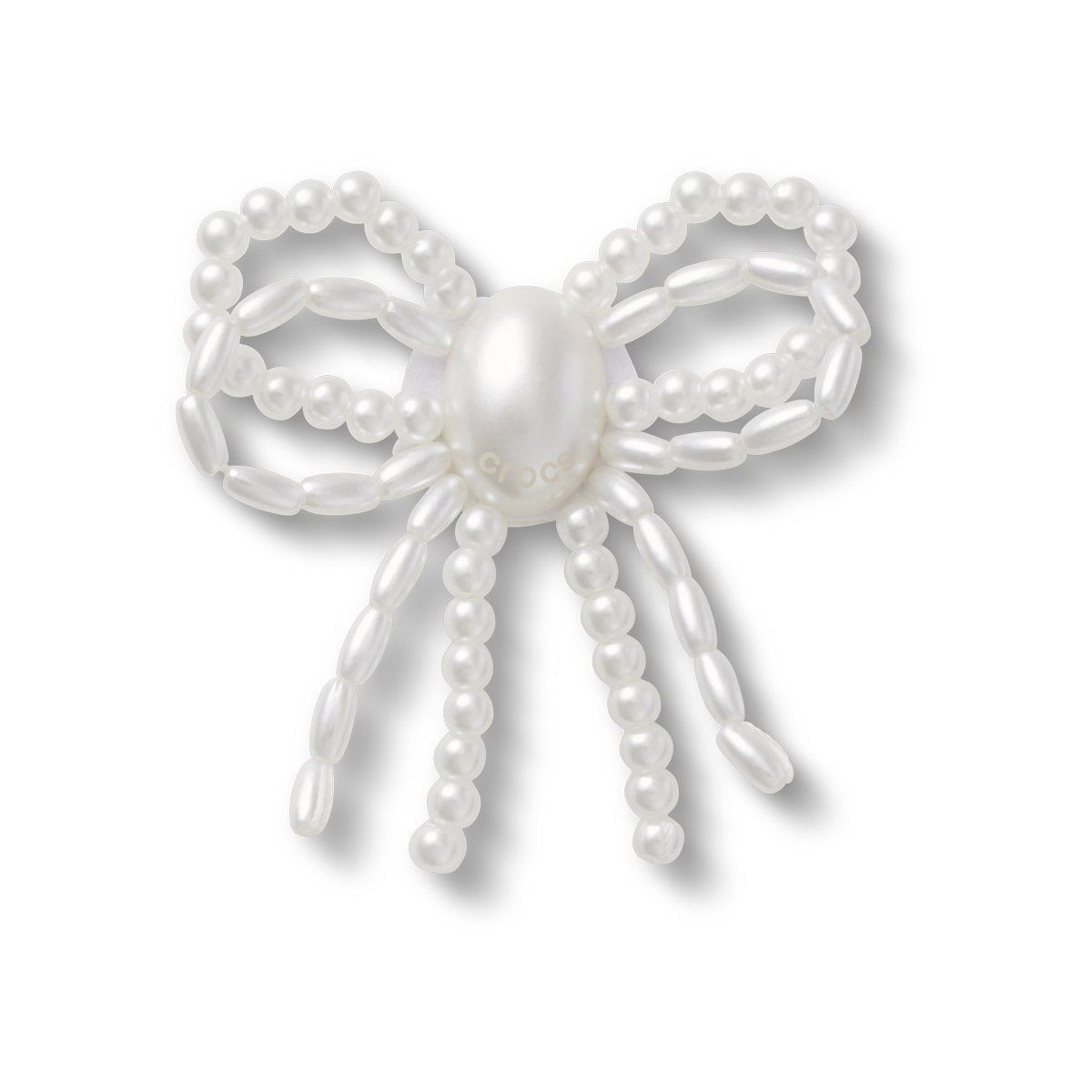 Jibbitz Crocs White Pearl Beaded Bow CR.5437 JIB bianco perla multicolore - Charm fiocco accessori scarpe Crocs unisex