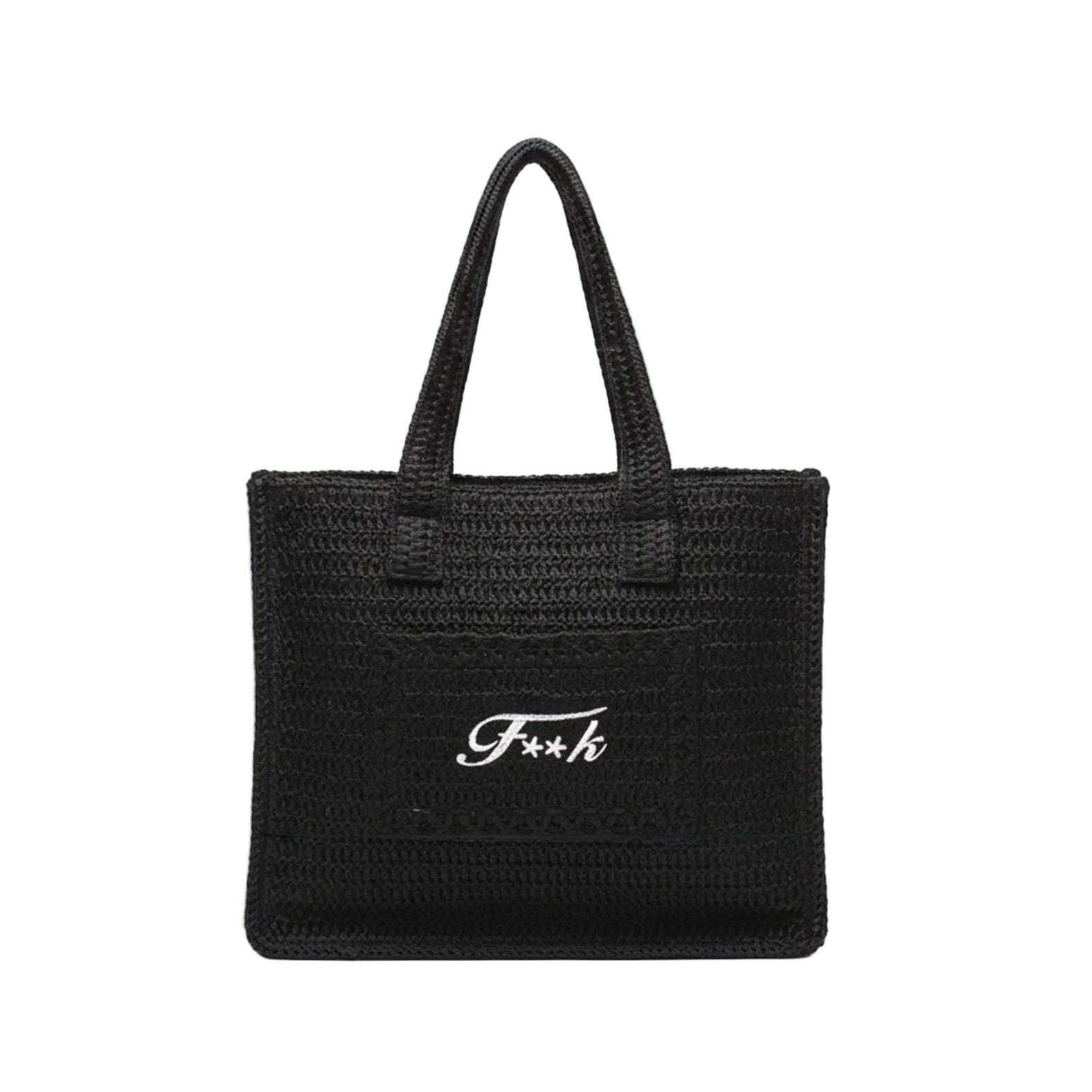 Borsa a spalla in rafia F**k FA26-SW0001BK Donna