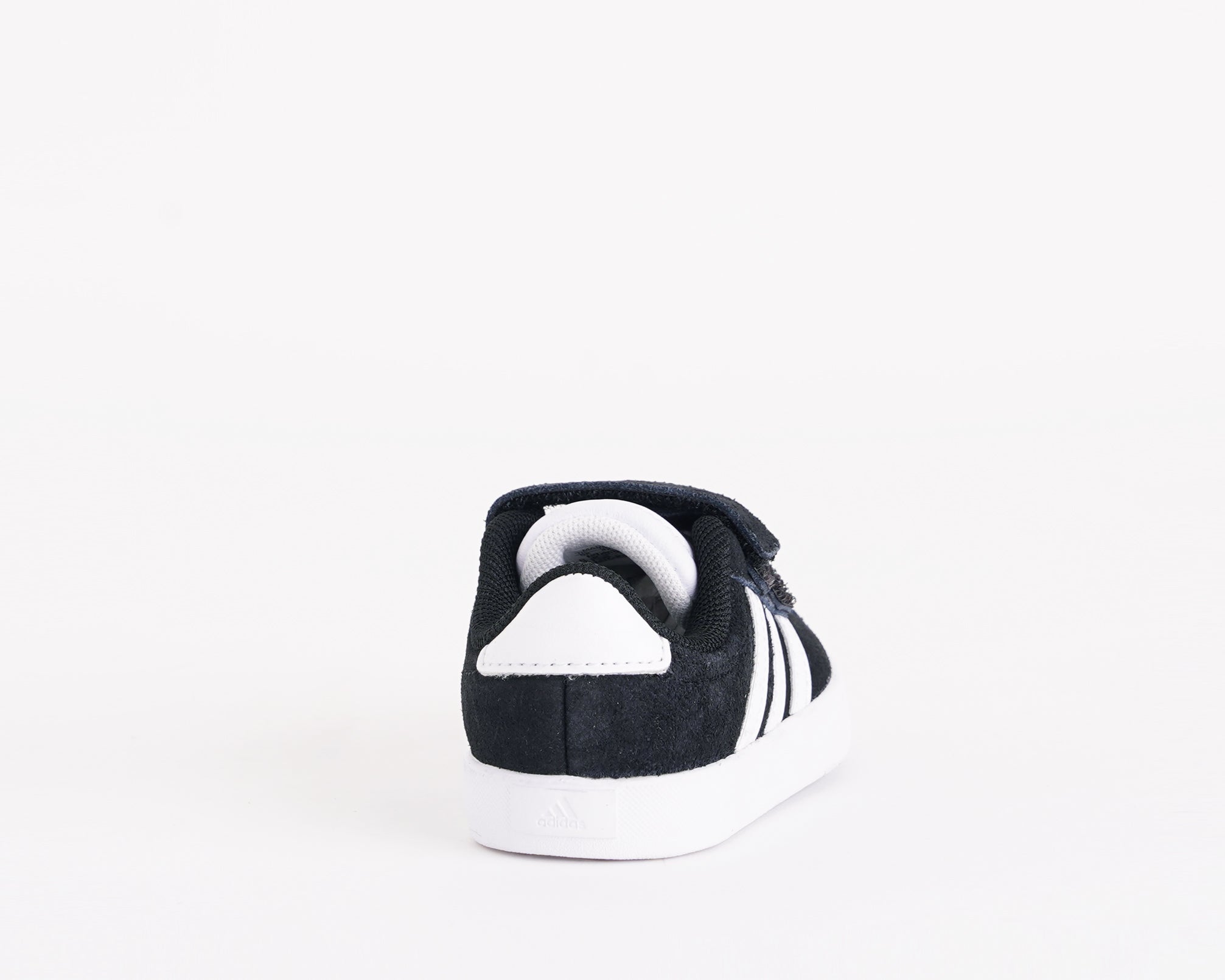 Vista posteriore sneakers bambino Adidas VL Court 3.0 CF I nere ID9158 – tallone e suola in gomma