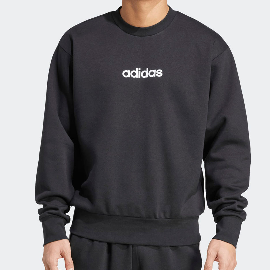 Felpa ADIDAS Essentials Linear Fleece JM1759 Nero/Bianco Uomo
