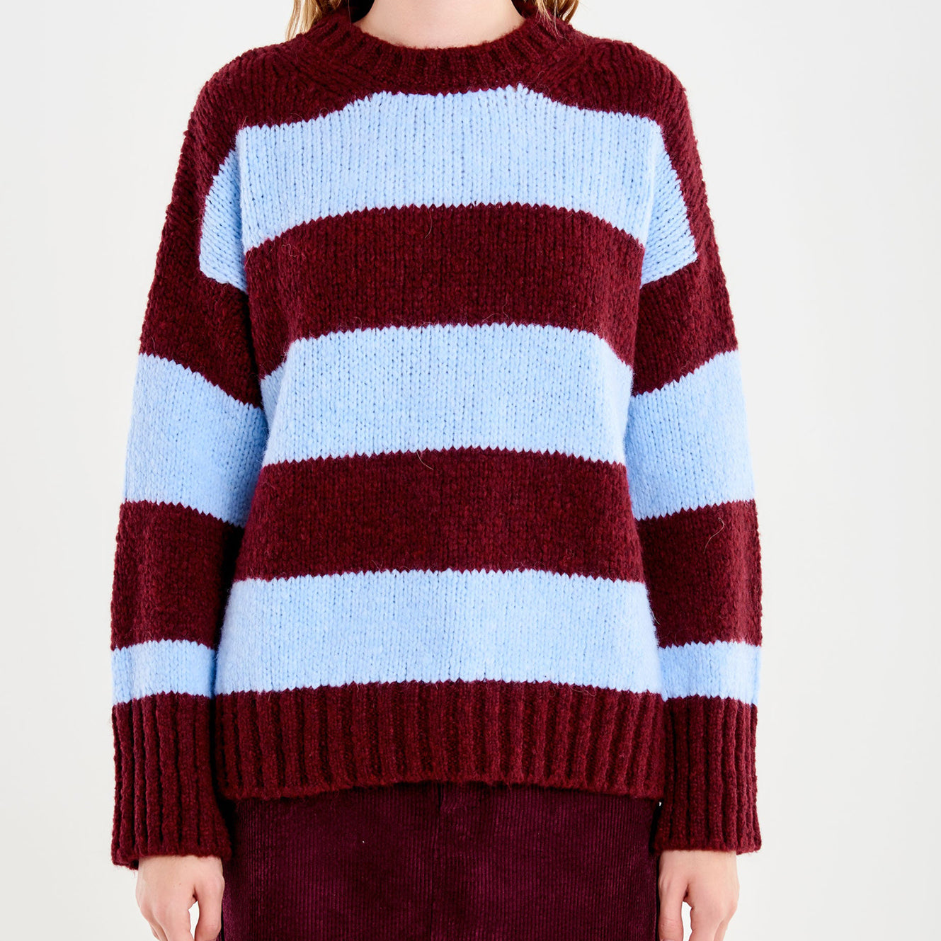 Pullover Girocollo a Righe VICOLO 33061F Donna