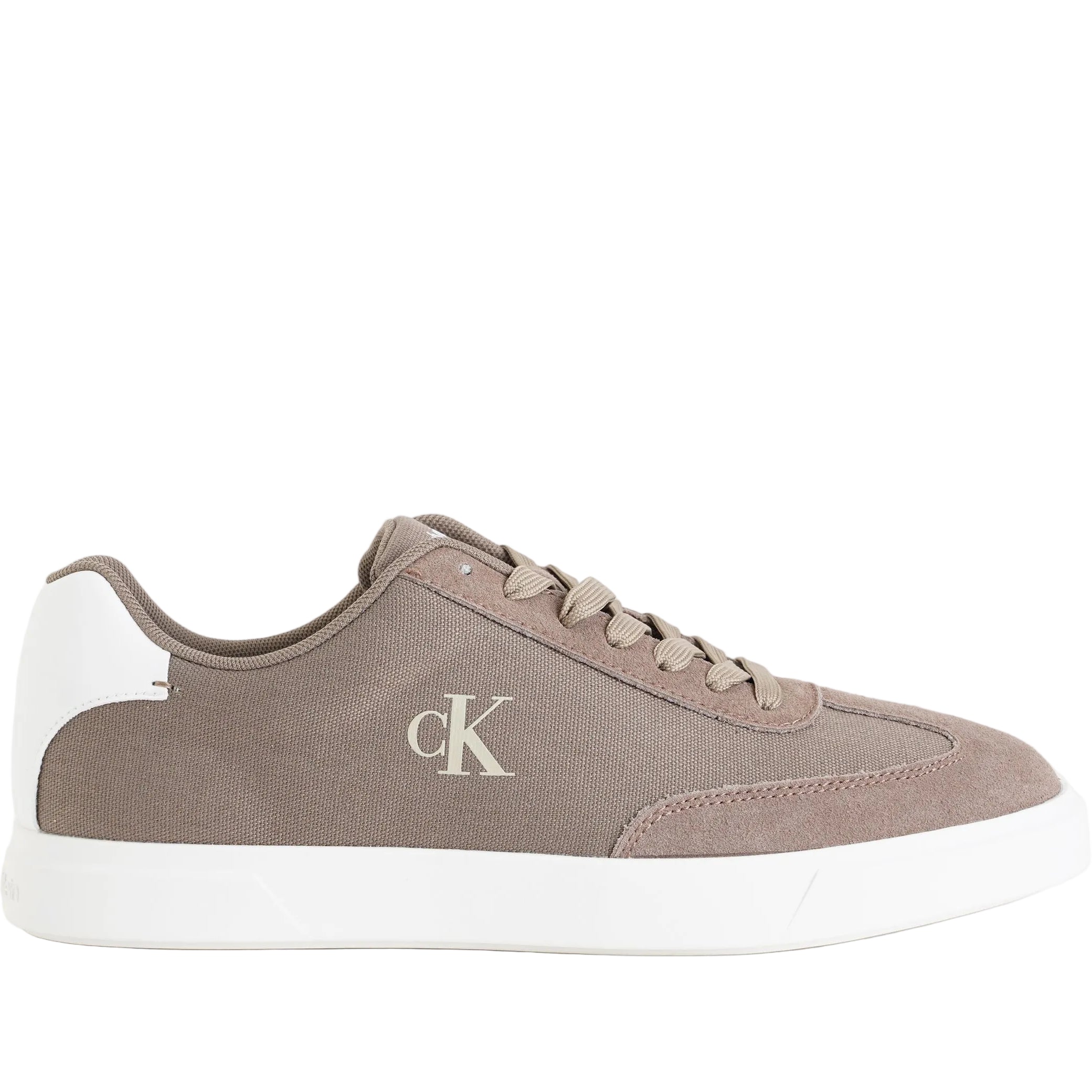 Scarpe da ginnastica Calvin Klein Brooke con logo Signature in tela HM0HM02236016 Desert Taupe/Bright White Uomo