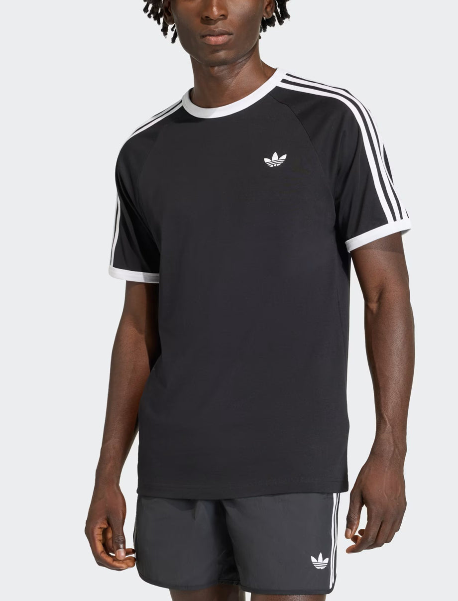 Adidas T-Shirt 3 Stripes KE3538 Nero – t-shirt uomo indossata, vista frontale