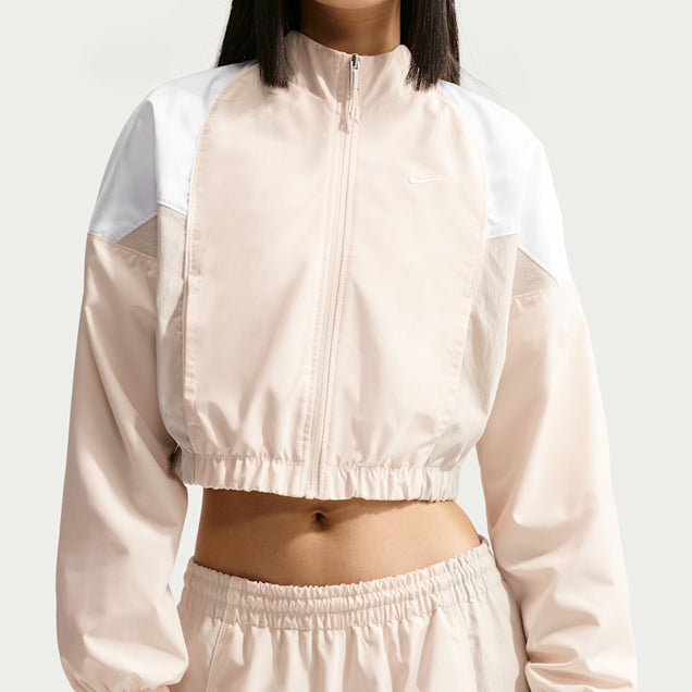 Giacca da tuta cropped Nike IF0216-103 Chalk/White/Light Bone Donna