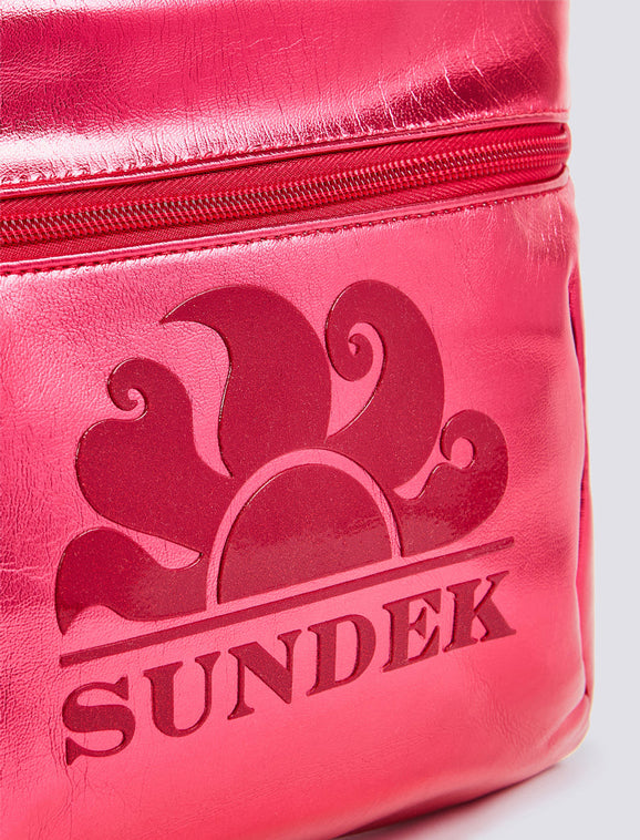 Clutch laminata con logo Sundek AW416ABPU7LA Pitaya
