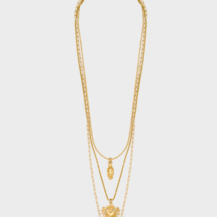 Collana multifilo Nalì EMCL1183 Oro Donna