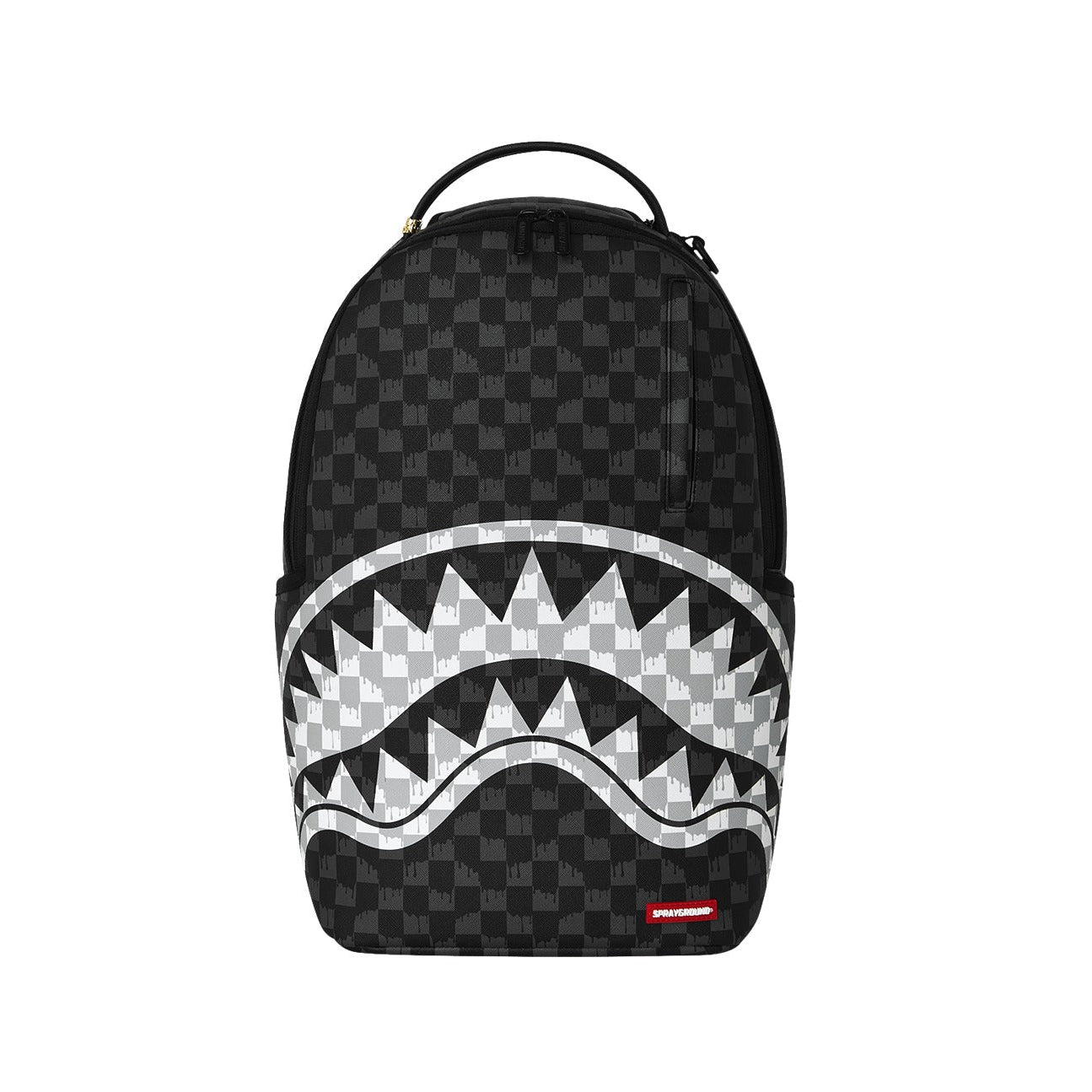 Zaino Sprayground Black And White Drip Check Shark Backpack 910B8553NSZ Unisex Uomo Donna