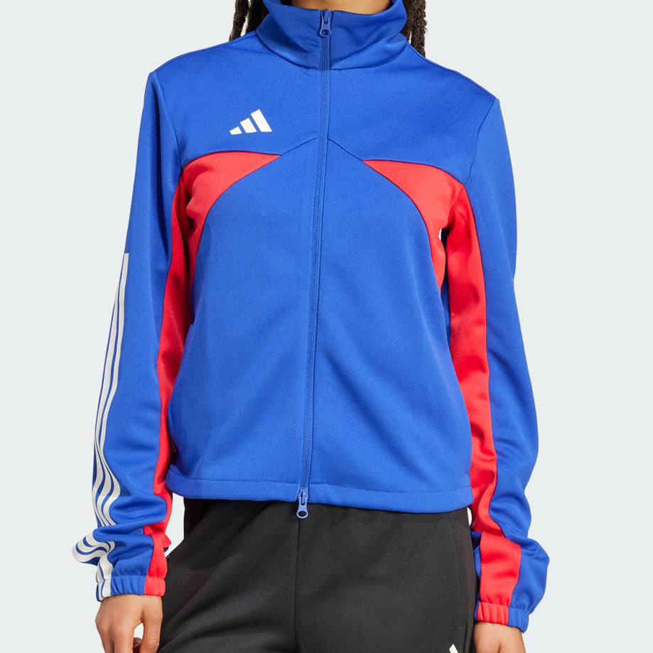 Felpa da tuta ADIDAS Tiro Gc Tt JW6814 Blu semilucido / Rubino puro / Bianco Donna