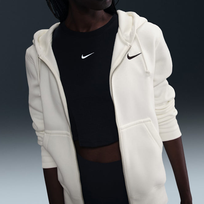 Felpa con cappuccio NIKE HJ0995-133 Panna Donna