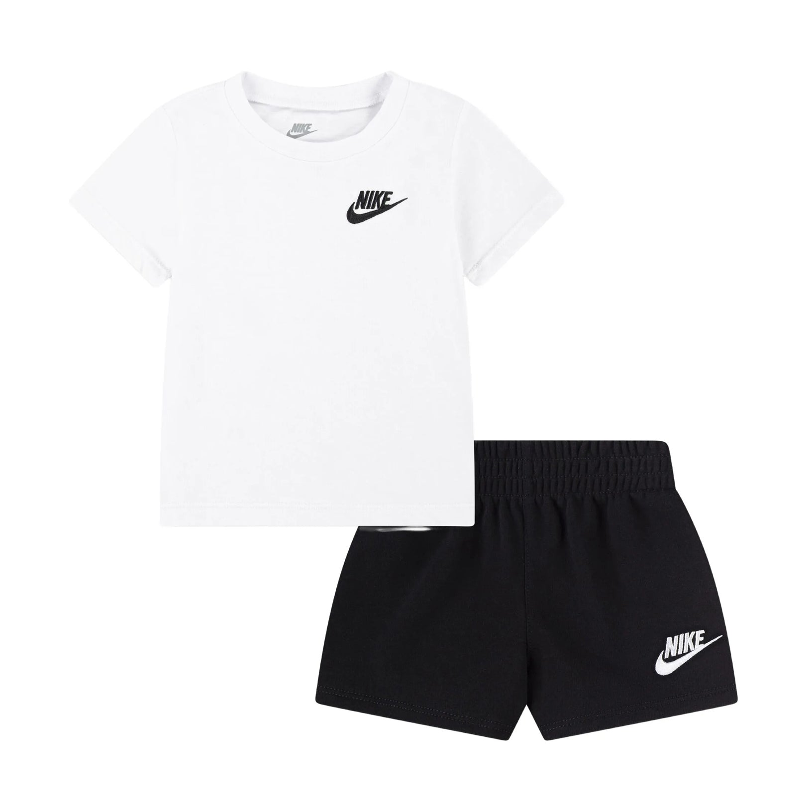 Completo T-Shirt e Shorts Nike 86M143-023 Bianco/Nero Unisex bambino