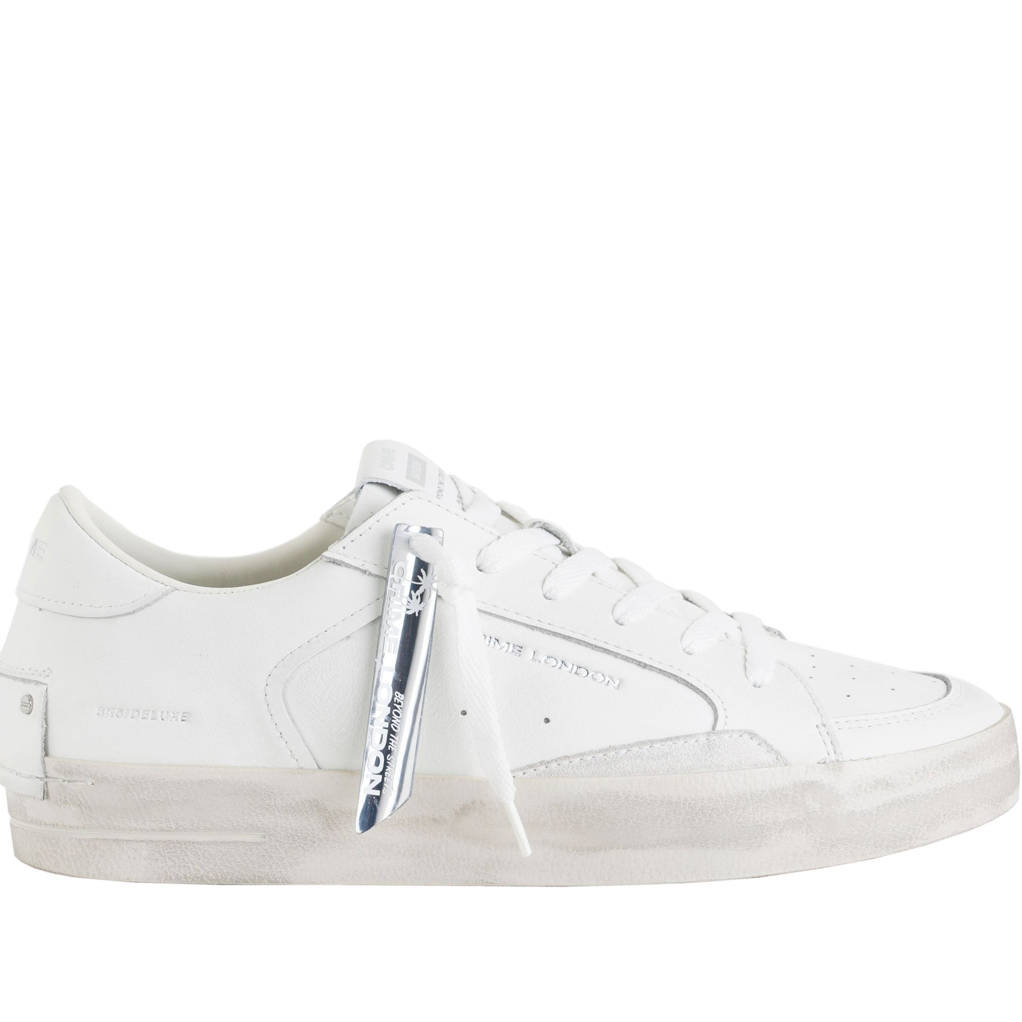 Sneakers CRIME LONDON SK8 DELUXE ALL WHITE 16103PP5.10 Uomo