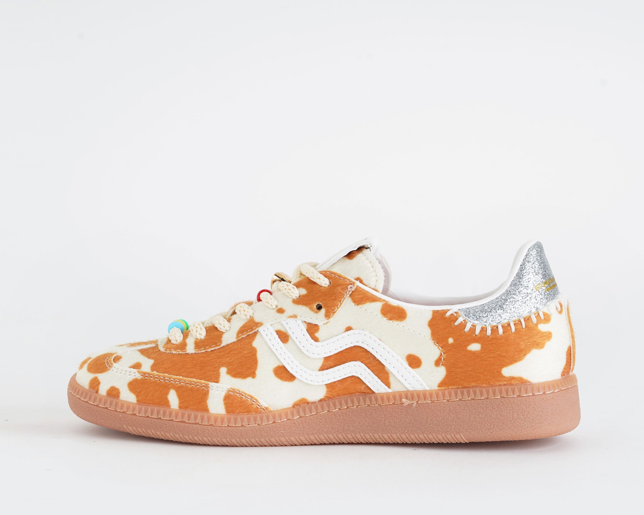 Sneakers Polo Arancio Prima Base 51563 stile retrò – vista laterale sinistra