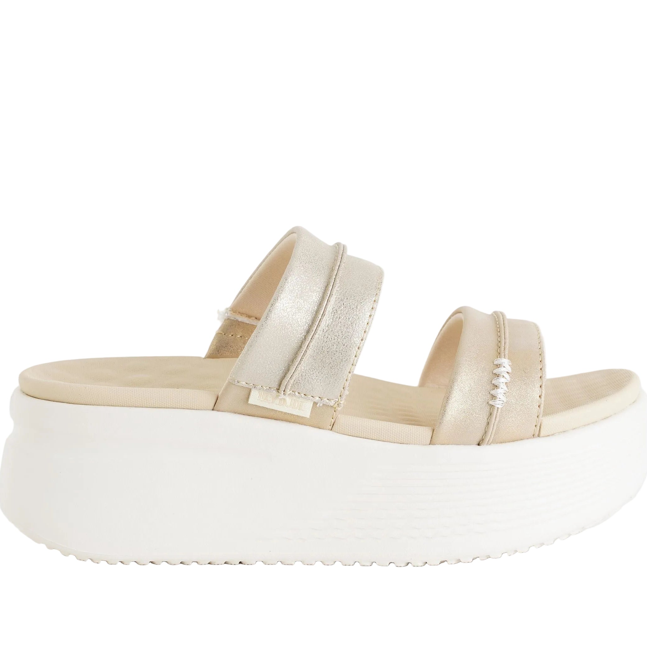 Sandalo platform Hey Dude Austin Slide Classic HD.45256 coloreChampagne Metallic — HEY DUDE