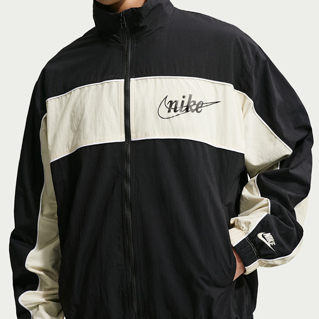 Giacca leggere con zip Nike IF0766-010 Black/Lt Khaki Uomo