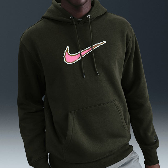 Felpa con cappuccio NIKE HV0854-355 Verde sequoia Uomo