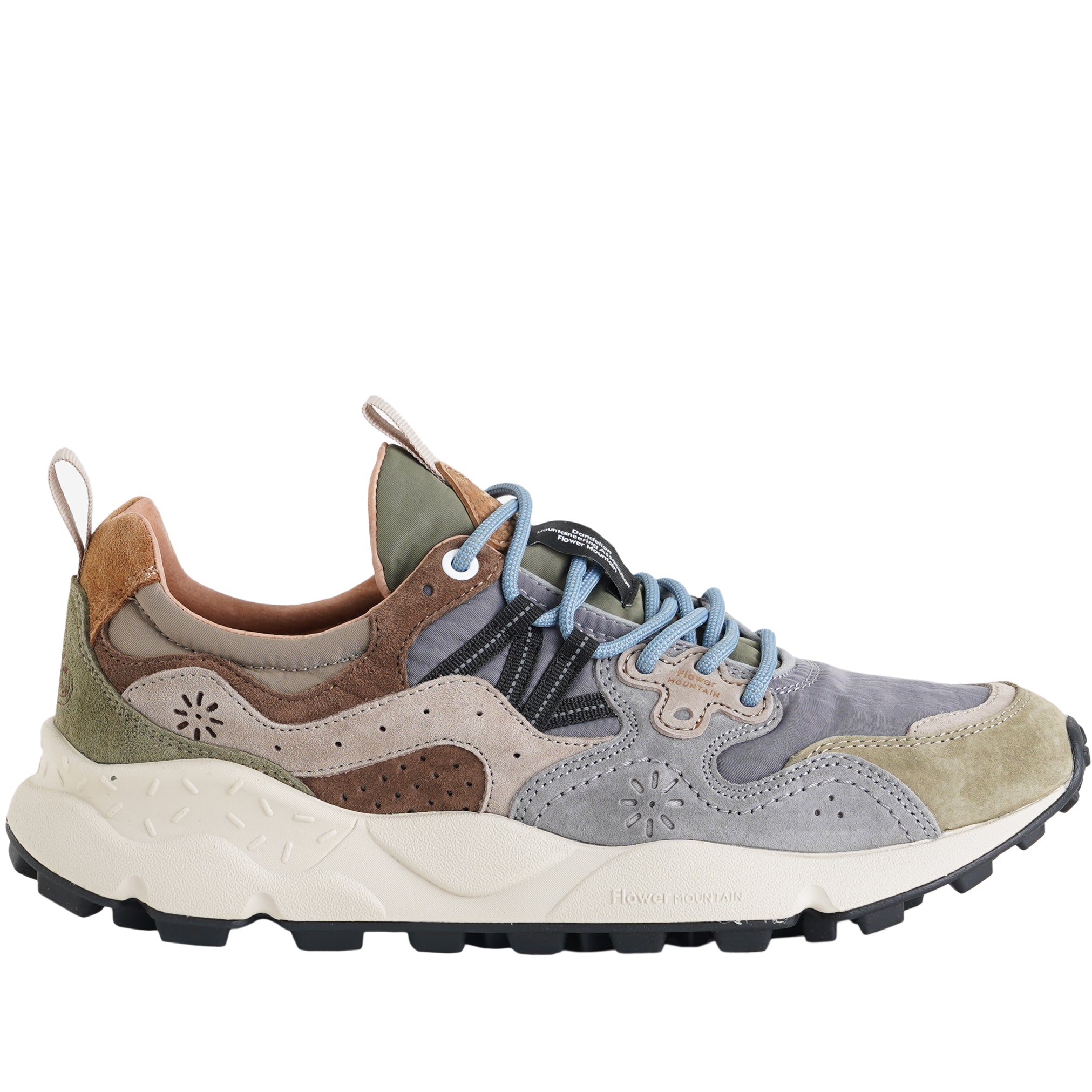 Snakers FLOWER MOUNTAIN Yamano 3 Man 2017816-01-1F84 Military-Grey-Light Brown Uomo