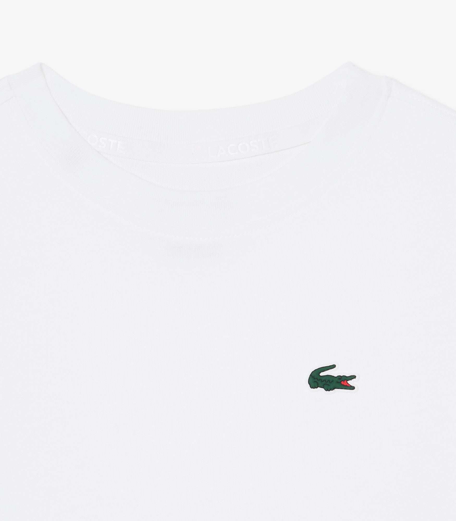 T-shirt Lacoste TJ0777-W8L Bianco Unisex bambino , dettaglio logo